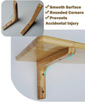 Set Of Eight Premium Wooden L Brackets For Floating Shelves with rounded corners and smooth surface, ideal for fast installation.