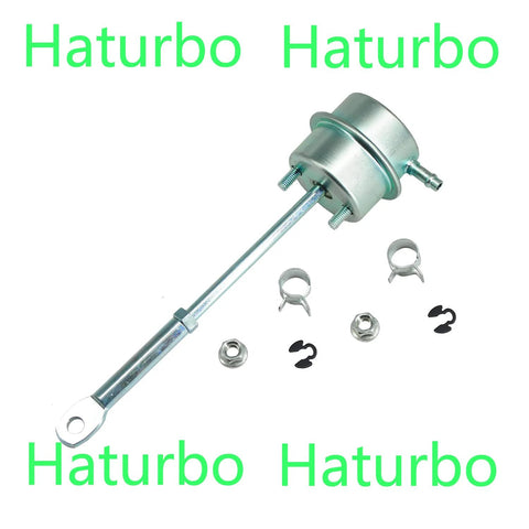 Turbo wastegate vacuum actuator with long metal rod and mounting hardware (nuts, clamps)