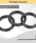 Package of three 1.25 Inch Telescope Eyepiece Parfocal Rings with wrench for quick eyepiece swapping.