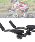 Clip On Aero Bar For Road And Mountain Bikes Aluminum Alloy TT Handlebar Armrest With Grip Friendly Grips For Comfort And Easy Control Ergonomic Relaxation Bar For Triathlon And Endurance Riding