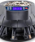 Pro Grade USD Coin Counter And Sorter With Wrapper Roller Fast 350 Coins Per Minute 3000 Coin Hopper Digital Display