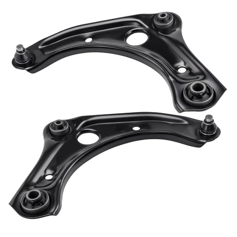 4 Piece Front Lower Control Arm With Ball Joint And Sway Bar End Links Suspension Kit For Nissan Versa 1 6L Versa Note 2014 2019 Micra 2015 2019 Replacement Parts, black steel arms