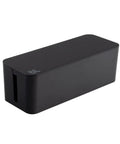 Black Desk And TV Cable Box For Cord Management Hide Cables Under Desk Or Beside Your TV Durable High Density Flame Retardant Plastic