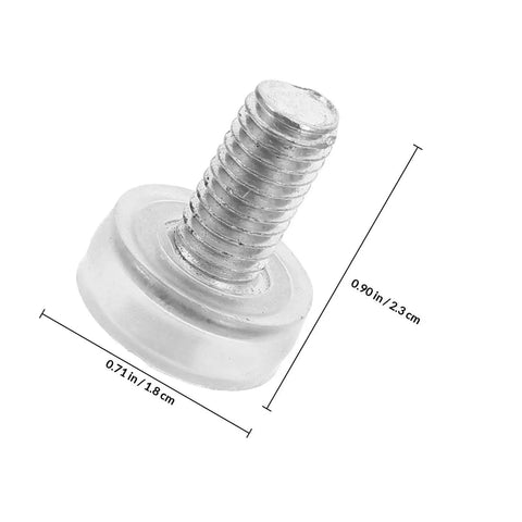 20 Pcs Adjustable Furniture Legs With Non Slip PVC Pads For Shelves Cabinets Tables And Chairs Threaded Screw Leveling Feet 0.90 in x 0.71 in