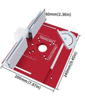 Precision Router Table Insert Slide Like Butter With Dead On Accurate Metric Measurements And Smooth Sliding Action showing measurements and design.