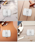 Heavy Duty Self Closing Door Hinges In Stainless Steel, Detachable Design, Adjustable Spring Tension, displayed on various surfaces