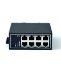 Front view of 8 Port Industrial Unmanaged Ethernet Switch 10 100 Mbps With DIN Rail Or Wall Mount UL Listed Fanless IP30 Rugged