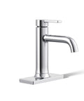Venza No Fuss Single Handle Bathroom Sink Faucet With Clicker Drain And 1 Hole Installation, Delivers Steady 1.0 GPM Flow In Polished Chrome