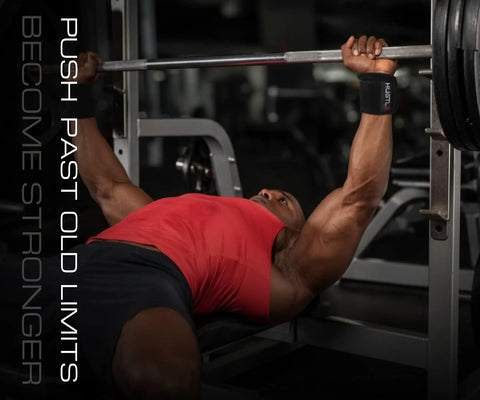 Weightlifting Wrist Wraps For Heavier Lifts 18 Inch And 12 Inch Premium Wrist Support Straps To Push Harder on bench press