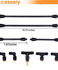 Wide Coverage Sprayer Boom Wand With Three Flow Rate Nozzles For Lawn And Farm Care Attachments dimensions and parts
