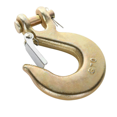 4Pack 3/8 Inch Clevis Slip Hooks With Latch Heavy Duty Forged Steel Safety Hooks For G70 Tow Chains Wrecker Truck And Trailer Tie Down 18,000 Lbs Capacity Durable Abrasion Resistant Construction