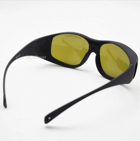 Heavy Duty Ipl Laser Safety Glasses Offering Kickass Eye Protection For Hair Removal Cosmetology Clinics And Photon Beauty Equipment While Keeping Your Peepers Shielded Daily in black with yellow lenses.