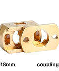Premium 18mm Oldham Coupling Upgrade For Ender 3 V2 And CR10 Series Z Axis Lead Screw Hotbed Kit With Strong Fit For Pro V2 And S4 Models That Keep Your 3D Printer Running Smooth And Solid Without Any Wobble. Gold metal 18mm Oldham coupling for 3D printer Z axis lead screw