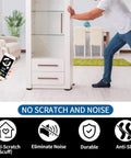 Person moving cabinet with Heavy Duty Furniture Sliders 16 Pack 3 1/2 Inch Round Pads For Carpet Easy Move Couches Beds And Armoires With Reusable Floor Protectors No Sweat Lifting And Sliding Heavy Furniture Across Carpets, showing anti-scratch and noise reduction features.