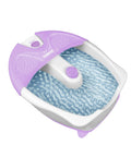 At Home Foot Spa Bath With Vibration Massage Deep Basin And Jets For Relaxing Pedicure Foot Massager Pink And White Color