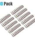 Image of 10 Pack Fixed Bridge Jumpers for DIN Rail Terminal Blocks FBI 10 6 10 Pole Nickel Plated Brass Silver Insertion Pull Bridging