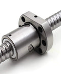 Beefy Ball Screw SFU1605 300mm Length 16mm Diameter 5mm Pitch with Nut close-up, showing threaded design for CNC routers and mills.