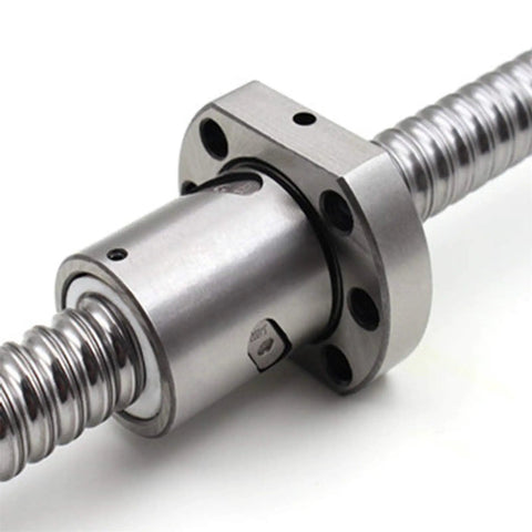 Beefy Ball Screw SFU1605 300mm Length 16mm Diameter 5mm Pitch with Nut close-up, showing threaded design for CNC routers and mills.