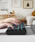 Person typing on Badass Portable 61 Key Mechanical Gaming Keyboard With Vivid Led Backlight Ultra Compact 60 Layout Usb C Cord
