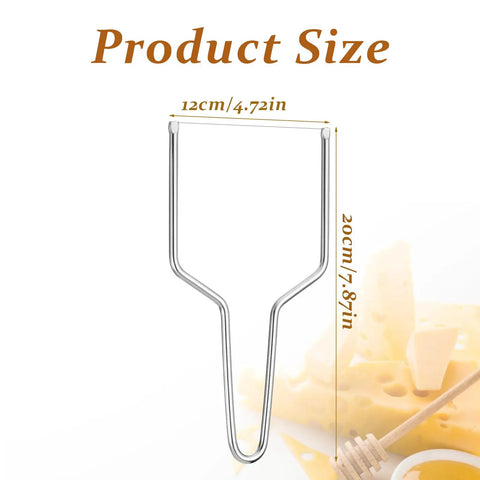 Heavy Duty Stainless Steel Cheese Slicer Wire And Y Type Cutter With Twist Lock Kitchen Workhorse For Cheese Boards And Meal Prep No Drama Total Game Changer Dishwasher Safe, 20cm x 12cm size.