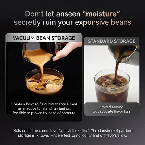 Keep Your Morning Brew Fresh As Heck With This Game Changing Smart Vacuum Sealed Coffee Canister Featuring Digital Pressure Gauge Rechargeable Design And Airtight Glass Storage with contrasting storage methods.