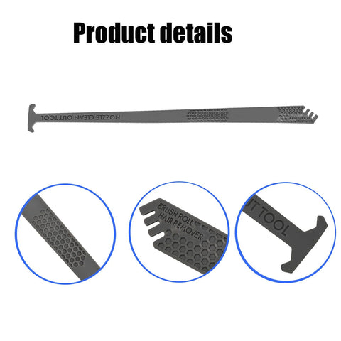 Side view of gray replacement carpet cleaner nozzle clean-out tool for Bissell ProHeat 2X Revolution (1548–1551), 2-pack.
