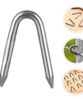 Heavy Duty Wire Mesh Staples Set For Outdoor Construction Reusable U Shaped Fence Post Staples Pro Grade Nails