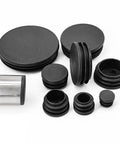 Round Plastic Leveling Feet Black End Plugs Set for Furniture and Equipment Heavy Duty Adjustable Height 10mm to 140mm