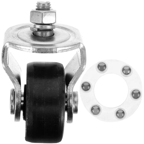 Universal Hydraulic Floor Jack Caster Wheel Replacement 2.75x1.96x1.57 In Swivel Wheel with metal bracket, black wheel, and bearing.