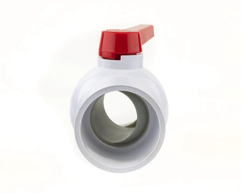PVC Shut-Off Ball Valve 3 Inch Schedule 40 150 PSI ASTM Socket Heavy-Duty uPVC Body for Potable Water and Irrigation