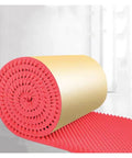Heavy Duty Soundproof Foam Wall Panels Self Adhesive Acoustic Padding in red roll, 39 inch width for noise blocking installation.
