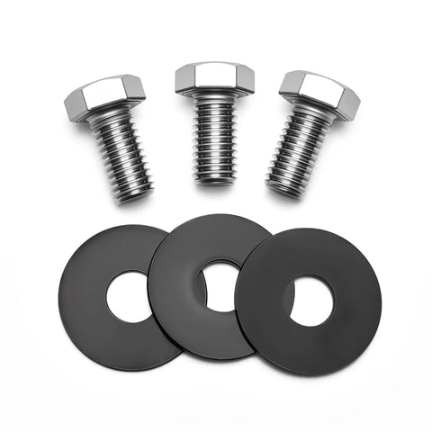 Three Pack Blade Bolt And Belleville Washer Set For Deck Spindle Replacement Pro Grade Heavy Duty Direct Fit For 781872 782474 754101 602680 Compatible With Hustler BigDog Super Z Super Mini FasTrak XR 7 X One And Raptor SD SDX EX XDX Flip Up Mowers steel bolts and washers