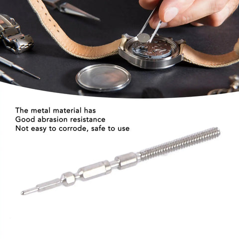 Winding Movement Stem For 3235 Watch Movement Replacement Parts, shown with watch tools and metal winding stem for repairs.