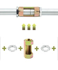 40-Piece Lamp Pipe Repair Kit For DIY Chandelier And Ceiling Light, Includes M10 Nuts And Nipples, Hex Lock Nuts, M10x30 And M10x50 Threads, Zinc Plated Carbon Steel Connector Hardware For Durable And Easy Install.