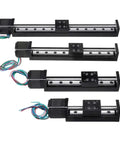 Rock Solid 4 Piece Nema11 Driven Cnc Gantry Stage 3 Axis Xyz Linear Rail Kit Featuring T Slot Slides And 50 To 300 Mm Stroke For Effortless Precision Builds with linear slide modules and cables.