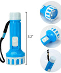 Blue flashlight from 30 Piece Mini Flashlight Set With Lanyards Batteries Included Bright Colorful Handheld Torches For Kids Camping