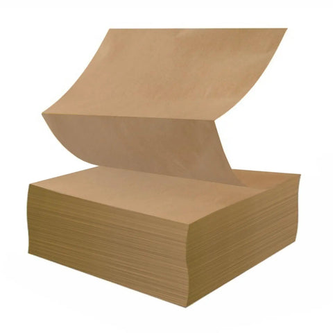 Stack of Brown Kraft Packing Paper Sheets For Moving And Shipping 1500 Count 1375 Feet Total 14.5 By 11 Inch Sheets Eco Friendly