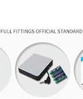 Keys, mounting bolts, battery pack, and instruction manual for Home And Office Dual Lock Safe Box With Password Or Fingerprint Access Portable Cabinet.