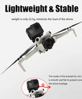 Vlog Ready Drone Camera Mount Top Carry Extension Bracket With One Quarter Inch Screw Tripod Adapter in use on Mini 4 Pro with camera