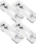 Four heavy duty iron sofa connector clamps for beds and sofas 4 pack in silver, showing easy connect and adjust features.