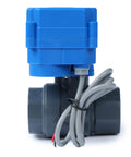 Three Quarter Inch UPVC Motorized Ball Valve With Full Port Two Wire Auto Return 9 To 36V AC DC Normally Closed for Water Systems