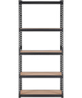 Front view of Heavy Duty 5 Tier Adjustable Metal Storage Shelving Unit With 2000 Lb Capacity Beefy Garage Organizer And Utility Rack.