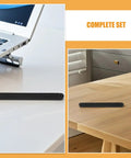 Heavy Duty Plastic Bottom Mount Drawer Slides 12 Pack For Furniture And Dressers, Black 180mm Length on desk