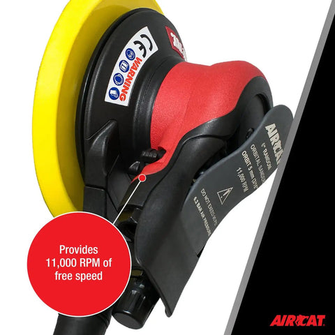 Self-Vacuum Orbital Palm Sander With Anti-Vibration Air Motor Ultra Low Noise DBA 11,000 RPM Double-Sealed Lubrication-Free Design