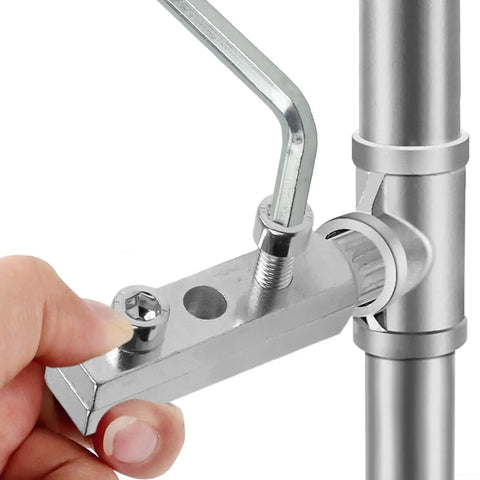 Top Tier Screw Extractor Kit For 1/2 And 3/4 Inch Bolts. Heavy Duty High Carbon Steel Tool removing a rusty bolt from a metal pipe