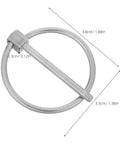 Heavy Duty Stainless Steel Locking Linch Pins With O-Ring Retainers shown with dimensions for secure utility trailers and trucks.