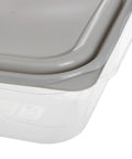 Extra Large Square Food Storage Container Set 11.7 Cup Capacity BPA Free 2 Pack Airtight Lids close-up