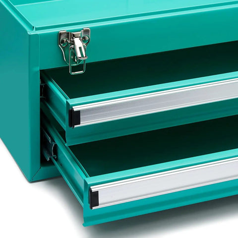 Damn Solid Steel Tool Chest With Secure Locking Drawers For Serious Workshop Storage Featuring Knockout Turquoise Powder Coat Finish That Is Actually Built Different For Weekend Warriors