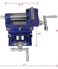 Heavy Duty 3 Inch Cross Slide Drill Press Vise X Y Milling Machine Vise Precision Bench Vise Ductile Iron Swivel Head dimensions and design