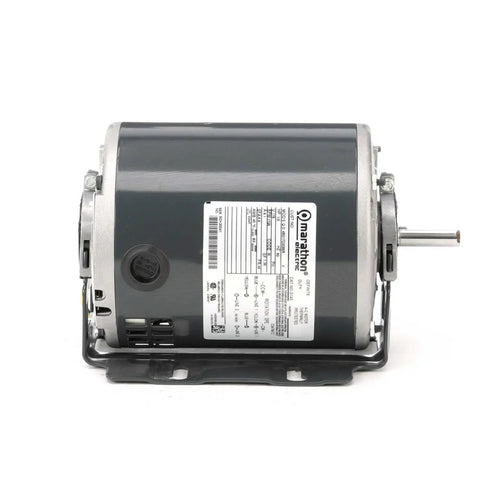 D143 48Y Frame Open Drip Proof Beefy Belt Drive Motor For Tough Job Sites, One Third Horsepower, 1725 RPM, 115 VAC, Single Split Phase, One Speed, Ball Bearing, Resilient Ring Mount side view